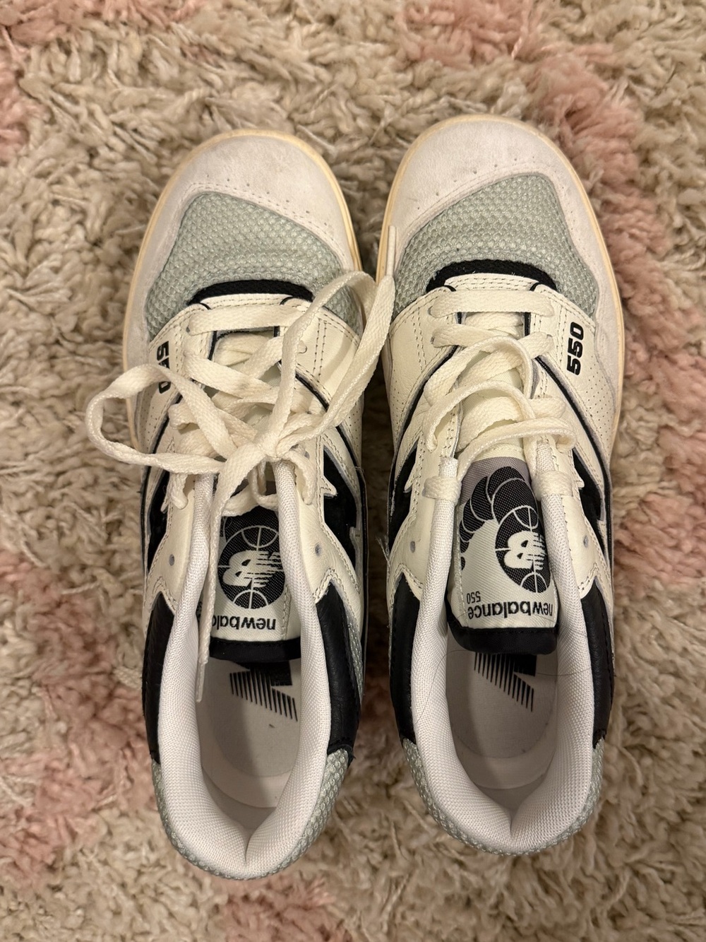 New Balance 550 White Black Sneakers